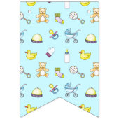 Cute baby shower patroon vlaggetjes (Tweede vlag)