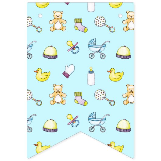 Cute baby shower patroon vlaggetjes (Tweede vlag)