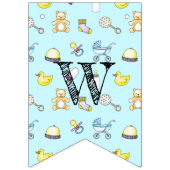 Cute baby shower patroon vlaggetjes (Derde vlag)