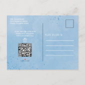 Cute Baby shower Ship Ahoy QR Code Cadeau Registry Uitnodiging Briefkaart (Achterkant)