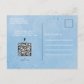 Cute Baby shower Ship Ahoy QR Code Social Media Uitnodiging Briefkaart (Achterkant)