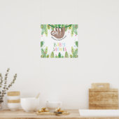 Cute baby shower welkomstsloep met moeder en baby poster (Keuken)