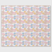 Cute Baby shower Wrapping Paper Cadeaupapier (Vlak)