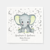 Cute Baby shower Yellow Elephant Napkins Servet (Voorkant)
