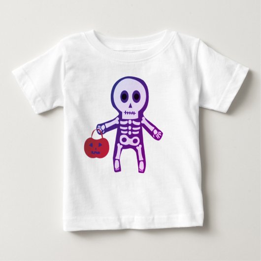 Cute Baby Skeleton Halloween Baby T-Shirt (Voorkant)
