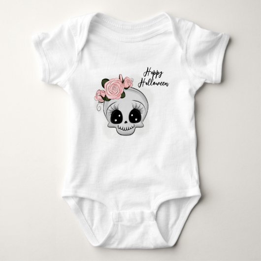 Cute Baby Skull Baby Bodysuit (Voorkant)