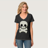 Cute Baby Skull en Cross Botten shirt (Voorkant volledig)