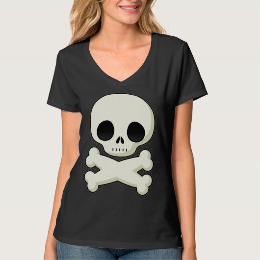 Cute Baby Skull en Cross Botten shirt (Voorkant)