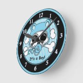 Cute Baby Skull Ronde Klok (Hoek)
