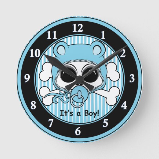 Cute Baby Skull Ronde Klok (Voorkant)