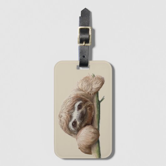 Cute Baby sloth Bagagelabel (Voorkant (verticaal))