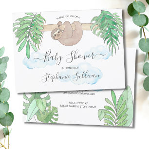 Cute Baby Sloth Gender Neutral Baby shower Kaart