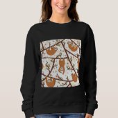 Cute Baby Sloth met mam Scoop Trui (Voorkant)