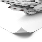 Cute Baby sneeuwluipkub in wit Poster (Hoek)