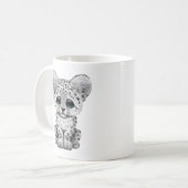Cute Baby Snow Leopard Cub Koffiemok (Voorkant links)