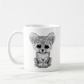 Cute Baby Snow Leopard Cub Koffiemok (Links)
