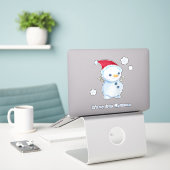 Cute Baby Snowman First Christmas Sticker (Laptop op bureau)