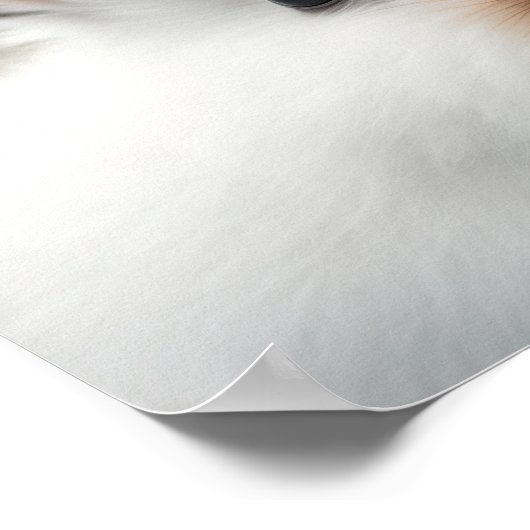 Cute Baby Snowshow Hare Portrait (Bunny) | 1:1 Poster (Hoek)