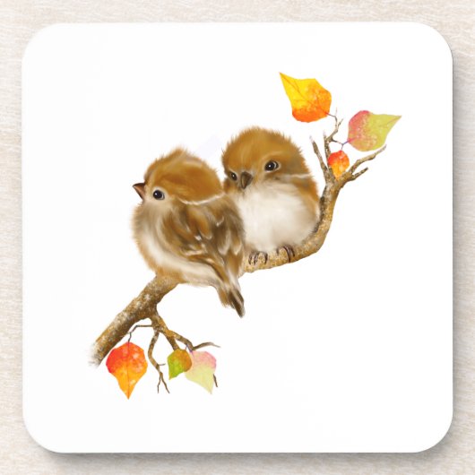 Cute Baby Sparrows Bier Onderzetter (Voorkant)