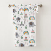 Cute Baby Speelgoed Pattern Bad Handdoek (Insitu)
