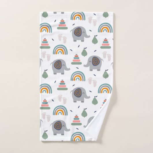 Cute Baby Speelgoed Pattern Bad Handdoek (Handdoek)