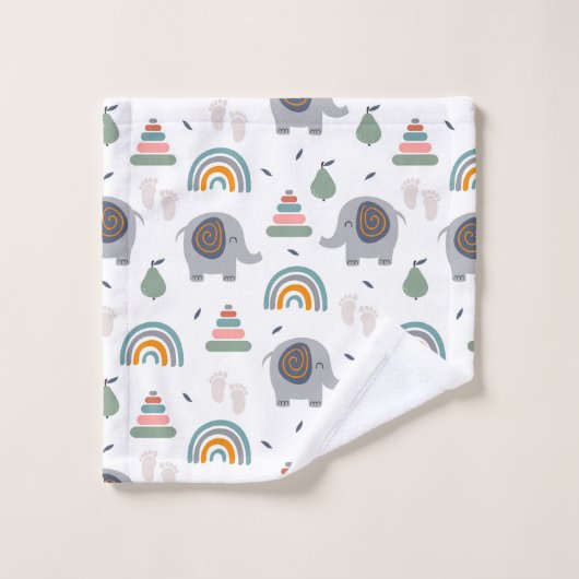 Cute Baby Speelgoed Pattern Bad Handdoek (Wasdoekje)