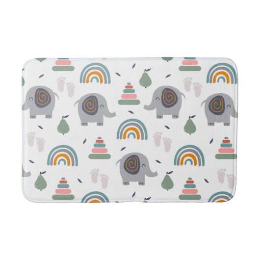Cute Baby Speelgoed Pattern Badmat (Voorkant)