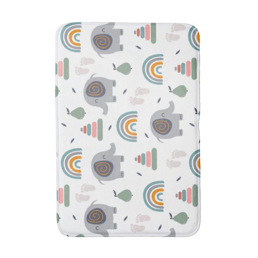 Cute Baby Speelgoed Pattern Badmat (Voorkant Verticaal)