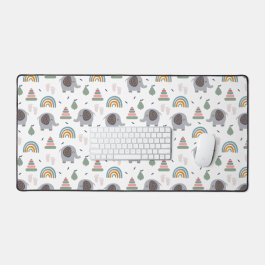 Cute Baby Speelgoed Pattern Bureaumat (Keyboard & Muis)