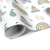 Cute Baby Speelgoed Pattern Cadeaupapier (Rol Hoek)