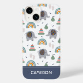Cute Baby Speelgoed Pattern Case-Mate iPhone Case (Achterkant)