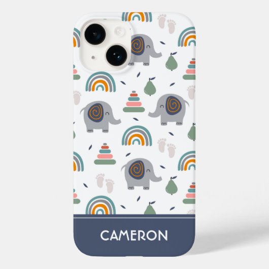 Cute Baby Speelgoed Pattern Case-Mate iPhone Case (Achterkant)