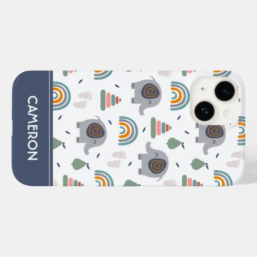 Cute Baby Speelgoed Pattern Case-Mate iPhone Case (Achterkant (horizontaal))