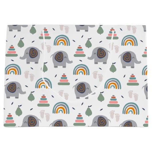 Cute Baby Speelgoed Pattern Groot Cadeauzakje (Voorkant)