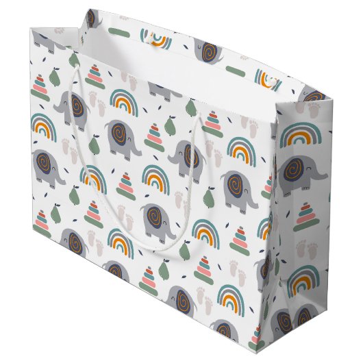 Cute Baby Speelgoed Pattern Groot Cadeauzakje (Achterkant Gekanteld)