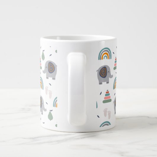Cute Baby Speelgoed Pattern Grote Koffiekop (Achterkant)