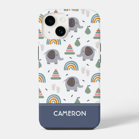 Cute Baby Speelgoed Pattern iPhone Hoesje (Achterkant)