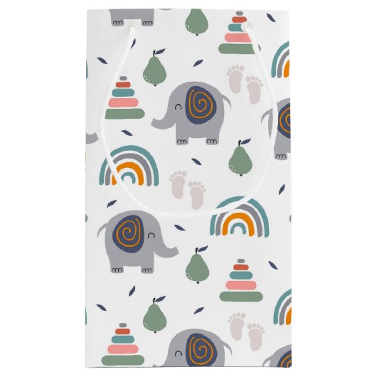 Cute Baby Speelgoed Pattern Klein Cadeauzakje (Achterkant)