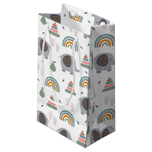 Cute Baby Speelgoed Pattern Klein Cadeauzakje (Voorkant Gekanteld)