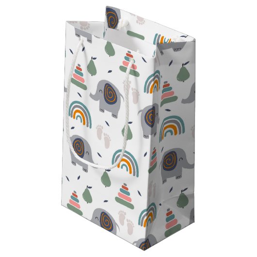 Cute Baby Speelgoed Pattern Klein Cadeauzakje (Achterkant Gekanteld)