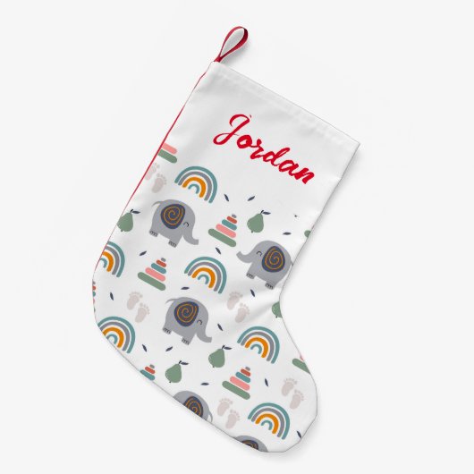 Cute Baby Speelgoed Pattern Kleine Kerstsok (Voorkant (Hangend))
