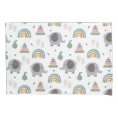 Cute Baby Speelgoed Pattern Kussensloop (Voorkant)