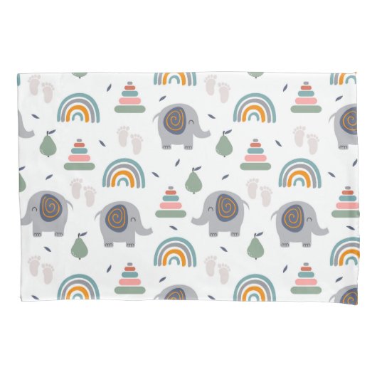 Cute Baby Speelgoed Pattern Kussensloop (Voorkant)