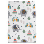 Cute Baby Speelgoed Pattern Medium Cadeauzakje (Achterkant)