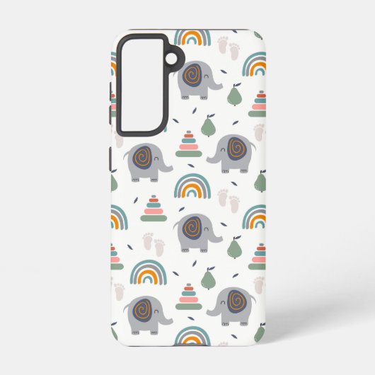 Cute Baby Speelgoed Pattern Samsung Galaxy Hoesje (Achterkant)