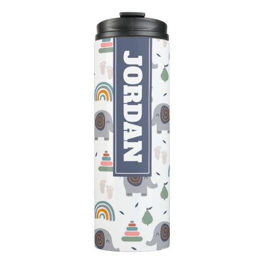 Cute Baby Speelgoed Pattern Thermosbeker (Voorkant)