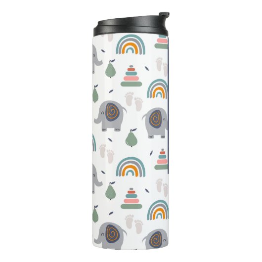 Cute Baby Speelgoed Pattern Thermosbeker (Gedraaid links)
