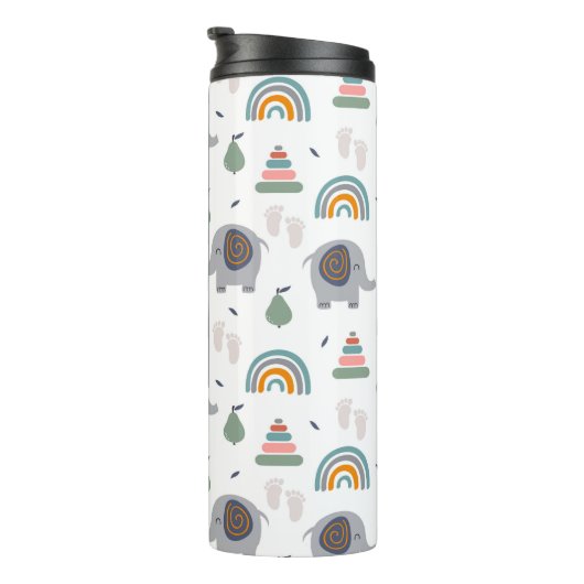Cute Baby Speelgoed Pattern Thermosbeker (Geroteerd rechts)