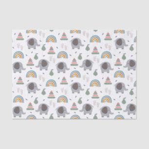 Cute Baby Speelgoed Pattern Tissuepapier