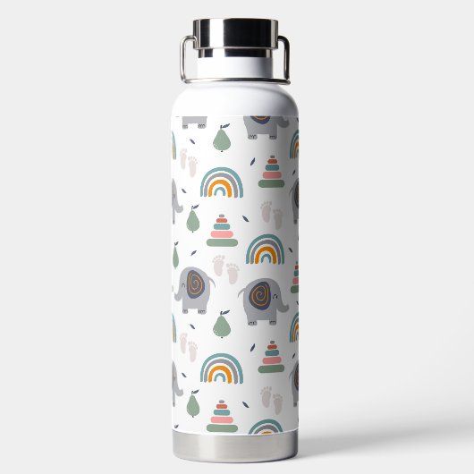 Cute Baby Speelgoed Pattern Waterfles (Achterkant)